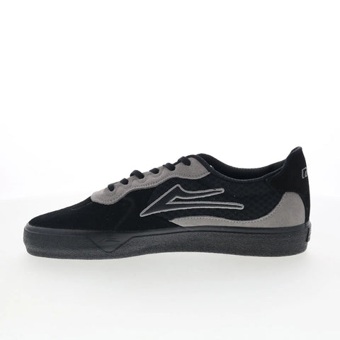 Lakai Essex Mens Black Suede Lace Up Skate Inspired Sneakers Shoes