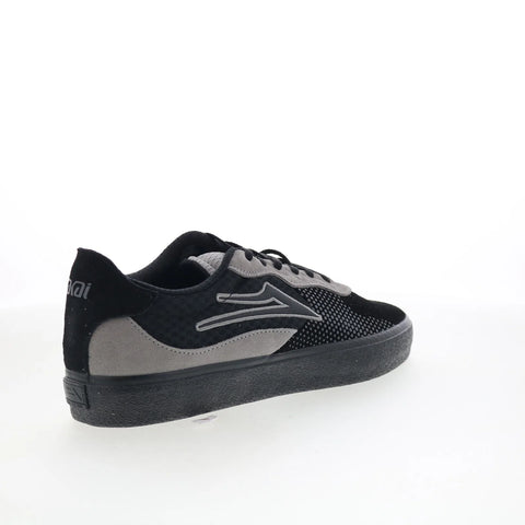 Lakai Essex Mens Black Suede Lace Up Skate Inspired Sneakers Shoes