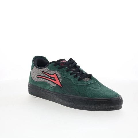 Lakai Essex Mens Green Suede Lace Up Skate Inspired Sneakers Shoes