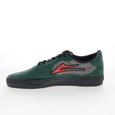Lakai Essex Mens Green Suede Lace Up Skate Inspired Sneakers Shoes