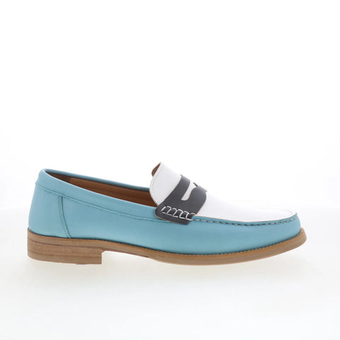 Greats Essex Penny Loafer Mens Blue Loafers & Slip Ons Penny Shoes