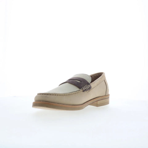 Greats Essex Penny Loafer Mens Beige Loafers & Slip Ons Penny Shoes