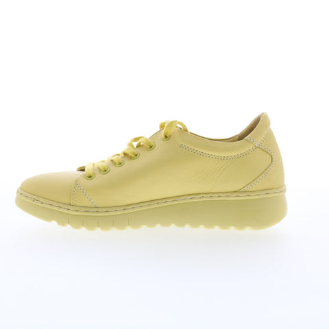 Softinos Essy ESSY672SOF-005 Womens Yellow Leather Lifestyle Sneakers Shoes