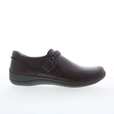 Earth Farage FARAGE Womens Brown Leather Loafers & Slip Ons Casual Shoes