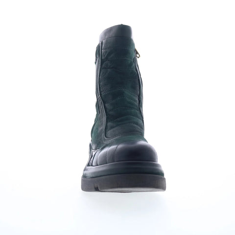 A.S. 98 Ethel Womens Green Suede Zipper Casual Dress Boots