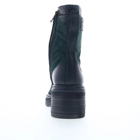 A.S. 98 Ethel Womens Green Suede Zipper Casual Dress Boots