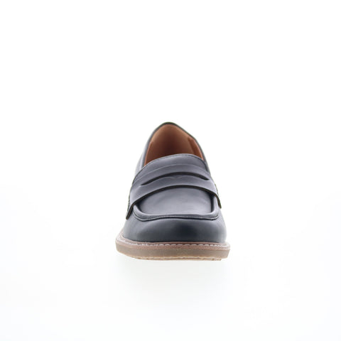 Earth Javas ETJAVAS Womens Brown Leather Loafers & Slip Ons Penny Shoes