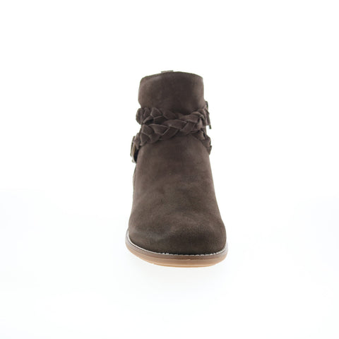 Earth Nicole ETNICOLE Womens Green Suede Zipper Casual Dress Boots