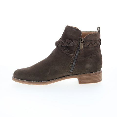 Earth Nicole ETNICOLE Womens Green Suede Zipper Casual Dress Boots