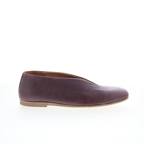 Miz Mooz Etta Womens Brown Leather Slip On Loafer Flats Shoes