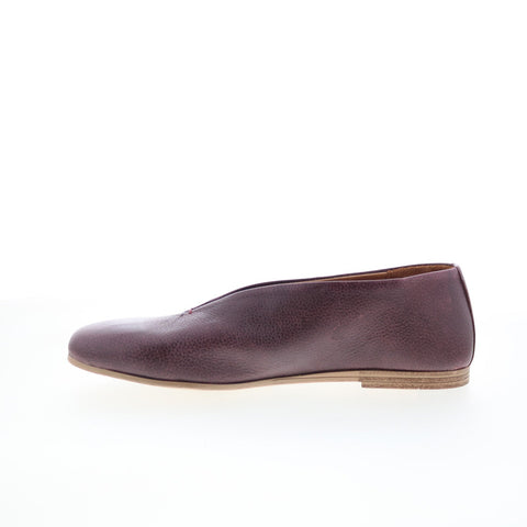 Miz Mooz Etta Womens Brown Leather Slip On Loafer Flats Shoes