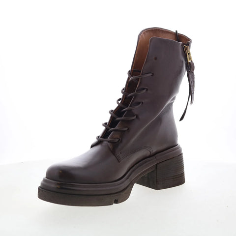 A.S. 98 Eugene Womens Brown Leather Zipper Casual Dress Boots