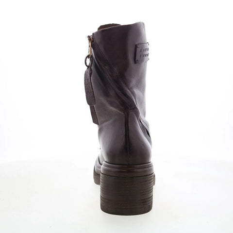 A.S. 98 Eugene Womens Brown Leather Zipper Casual Dress Boots