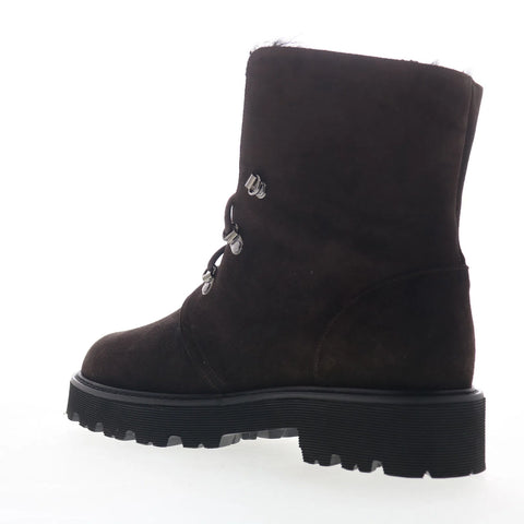 Aquatalia Eva TW5EVAC16 Womens Brown Suede Lace Up Ankle & Booties Boots