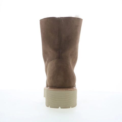 Aquatalia Eva TW5EVAO1 Womens Brown Suede Lace Up Ankle & Booties Boots