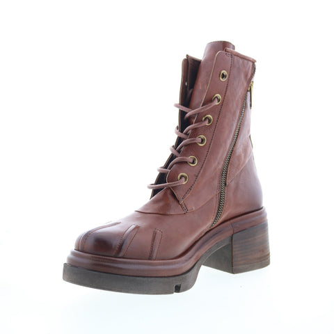A.S. 98 Everett Womens Brown Leather Lace Up Casual Dress Boots