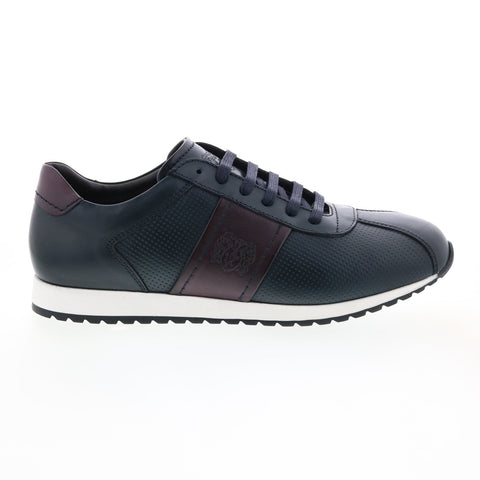Bruno Magli Evo EVO4 Mens Blue Leather Lace Up Lifestyle Sneakers Shoes