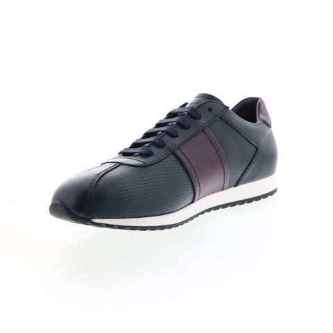 Bruno Magli Evo EVO4 Mens Blue Leather Lace Up Lifestyle Sneakers Shoes