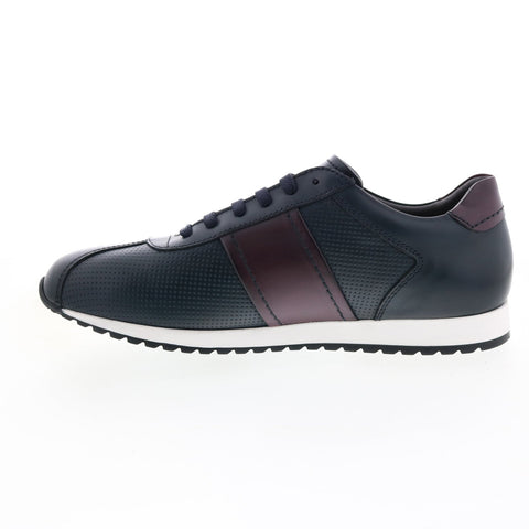 Bruno Magli Evo EVO4 Mens Blue Leather Lace Up Lifestyle Sneakers Shoes