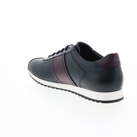 Bruno Magli Evo EVO4 Mens Blue Leather Lace Up Lifestyle Sneakers Shoes