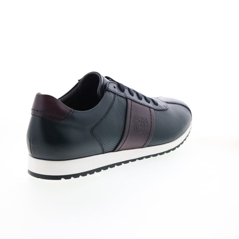 Bruno Magli Evo EVO4 Mens Blue Leather Lace Up Lifestyle Sneakers Shoes