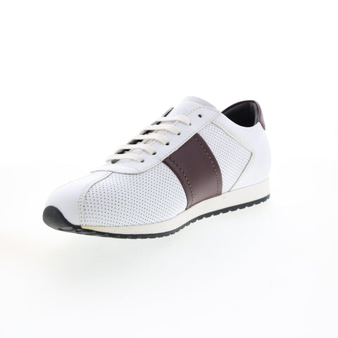 Bruno Magli Evo EVO5 Mens White Leather Lace Up Lifestyle Sneakers Shoes