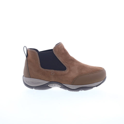 Easy Spirit Exceed SEEXCEED Womens Brown Suede Slip On Chelsea Boots