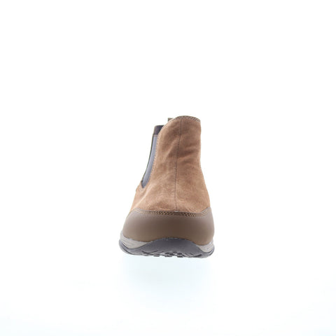 Easy Spirit Exceed SEEXCEED Womens Brown Suede Slip On Chelsea Boots