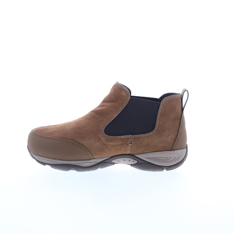 Easy Spirit Exceed SEEXCEED Womens Brown Suede Slip On Chelsea Boots