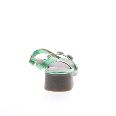 Fly London Exie EXIE487FLY-001 Womens Green Leather Heeled Sandals Shoes