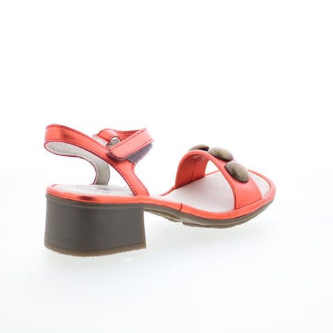 Fly London Exie EXIE487FLY-000 Womens Red Leather Heeled Sandals Shoes
