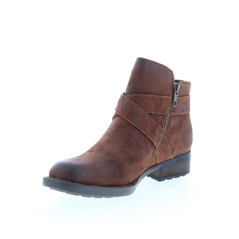 Born Trinculo F11426 Womens Brown Leather Zipper Ankle & Booties Boots
