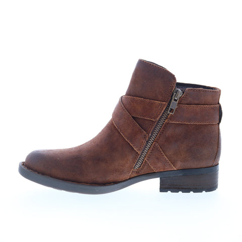 Born Trinculo F11426 Womens Brown Leather Zipper Ankle & Booties Boots