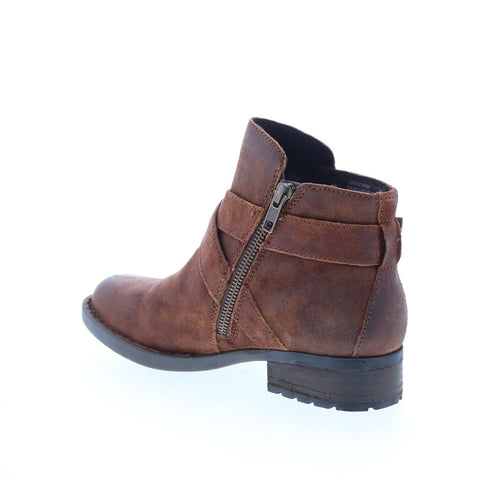 Born Trinculo F11426 Womens Brown Leather Zipper Ankle & Booties Boots
