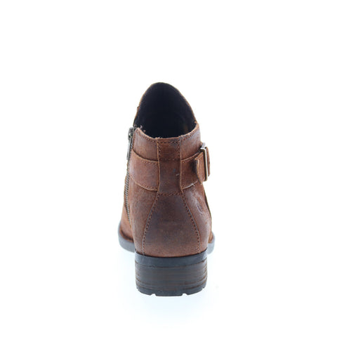 Born Trinculo F11426 Womens Brown Leather Zipper Ankle & Booties Boots