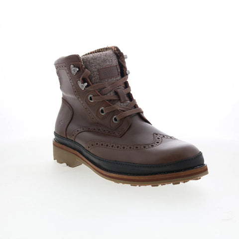 Pajar Evan 51675 Mens Brown Leather Lace Up Casual Dress Boots