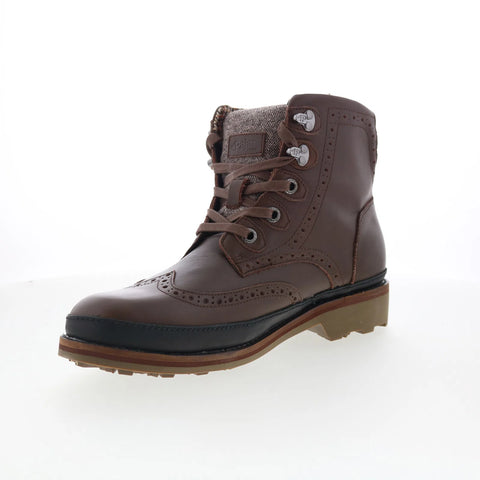 Pajar Evan 51675 Mens Brown Leather Lace Up Casual Dress Boots