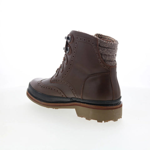 Pajar Evan 51675 Mens Brown Leather Lace Up Casual Dress Boots