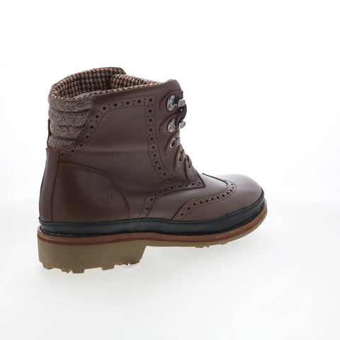 Pajar Evan 51675 Mens Brown Leather Lace Up Casual Dress Boots