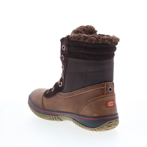 Pajar Troup 74445 Mens Brown Leather Lace Up Casual Dress Boots