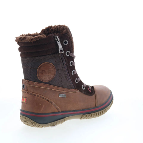 Pajar Troup 74445 Mens Brown Leather Lace Up Casual Dress Boots