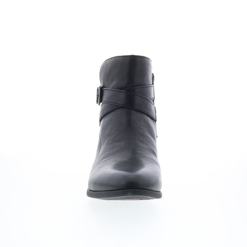 Born Easton F27203 Womens Black Leather Zipper Ankle & Booties Boots