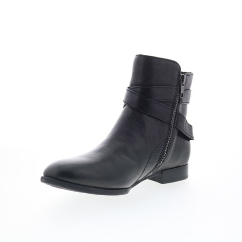 Born Easton F27203 Womens Black Leather Zipper Ankle & Booties Boots