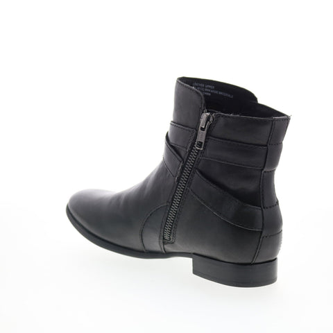 Born Easton F27203 Womens Black Leather Zipper Ankle & Booties Boots