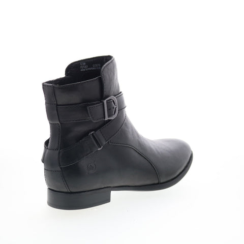 Born Easton F27203 Womens Black Leather Zipper Ankle & Booties Boots