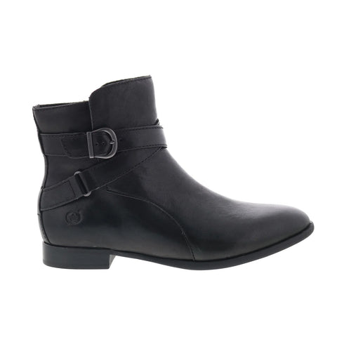Born Easton F27203 Womens Black Leather Zipper Ankle & Booties Boots