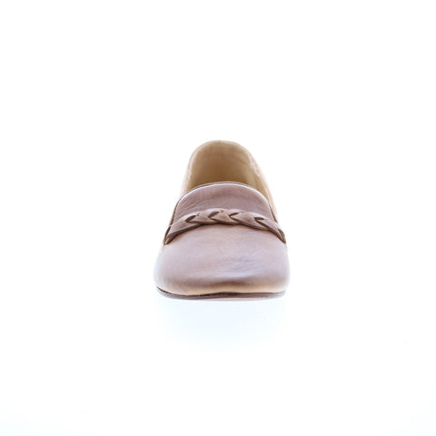Bed Stu Leighton F301611 Womens Brown Leather Slip On Ballet Flats Shoes