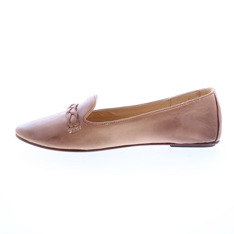 Bed Stu Leighton F301611 Womens Brown Leather Slip On Ballet Flats Shoes