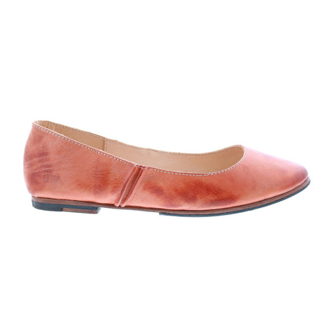 Bed Stu Misty F301616 Womens Red Leather Slip On Ballet Flats Shoes