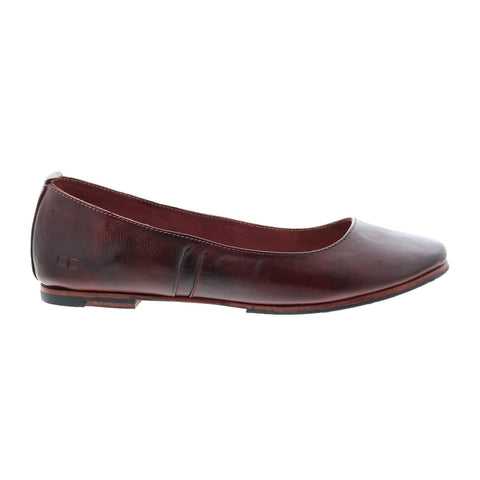 Bed Stu Misty F301616 Womens Burgundy Leather Slip On Ballet Flats Shoes